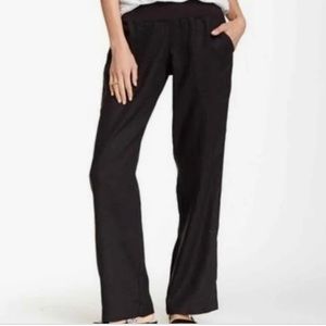 Allen Allen USA Linen Black Wide Leg Pants Womens Large
